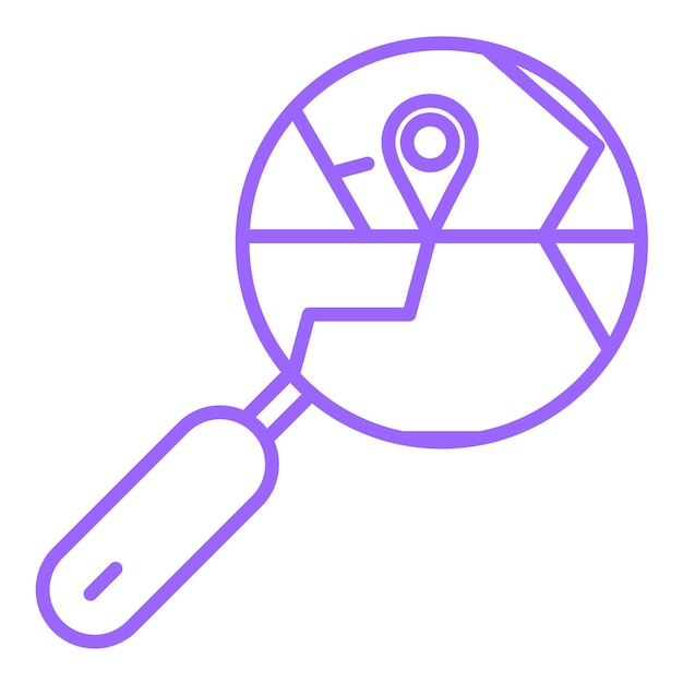 Diseño vectorial de búsqueda Estilo de icono del mapa
