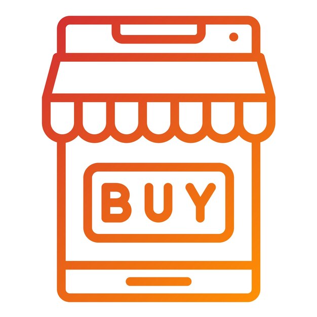 Diseño vectorial BuyOnline Estilo de icono