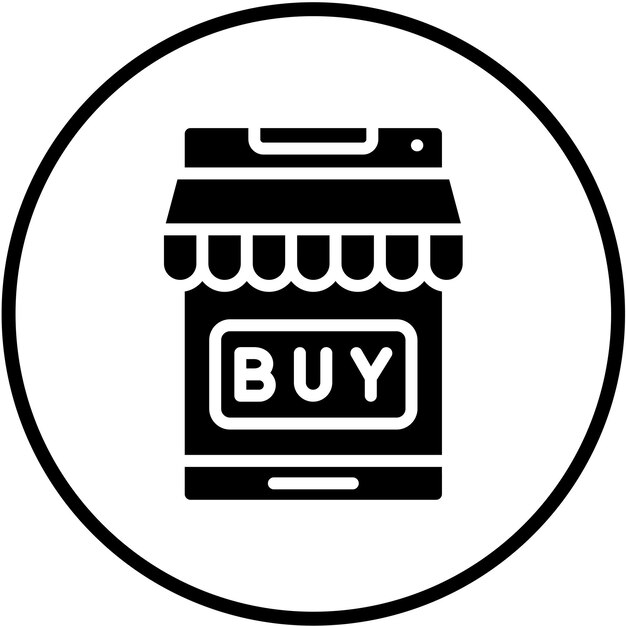 Diseño vectorial BuyOnline Estilo de icono