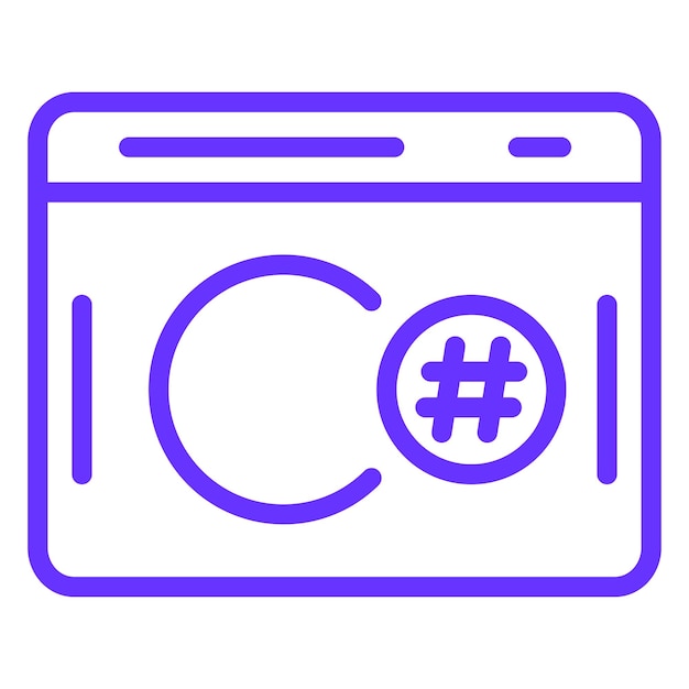 Diseño vectorial C Estilo de icono agudo