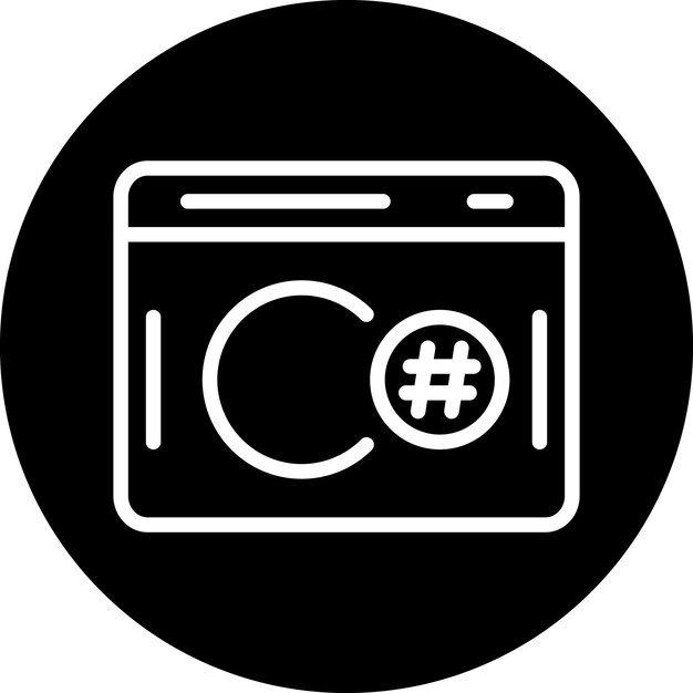 Diseño vectorial C Estilo de icono agudo