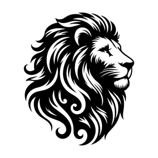 Diseño vectorial de la cabeza de león cuatro