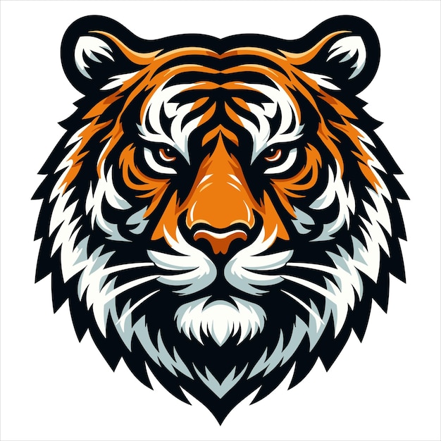 Diseño vectorial de la cabeza del tigre