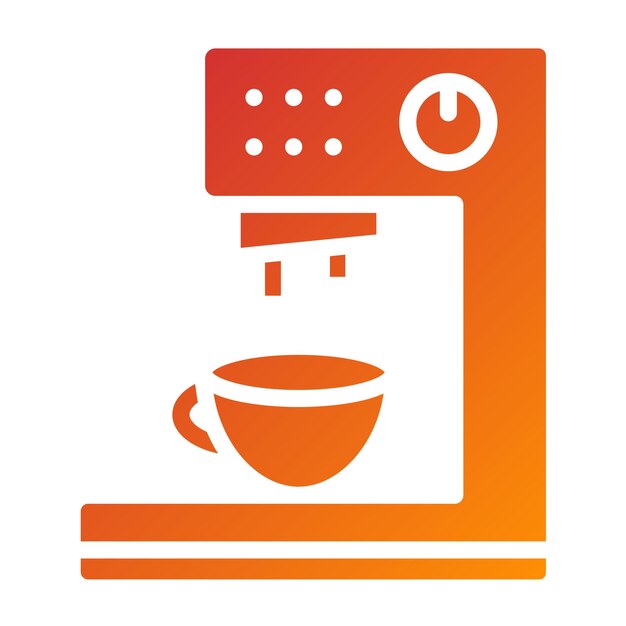 Diseño vectorial Cafetera de goteo Estilo del icono