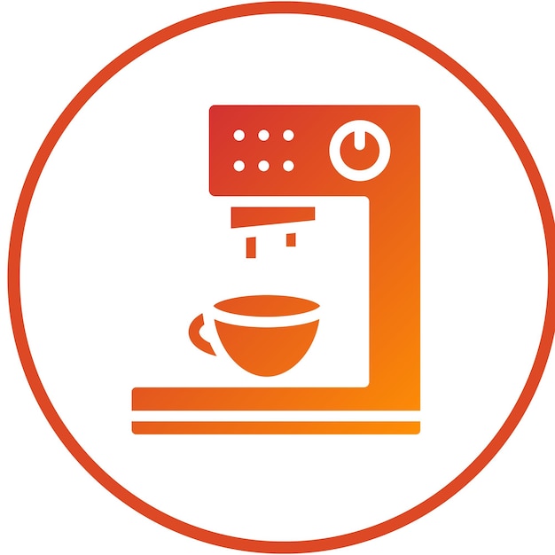 Diseño vectorial Cafetera de goteo Estilo del icono