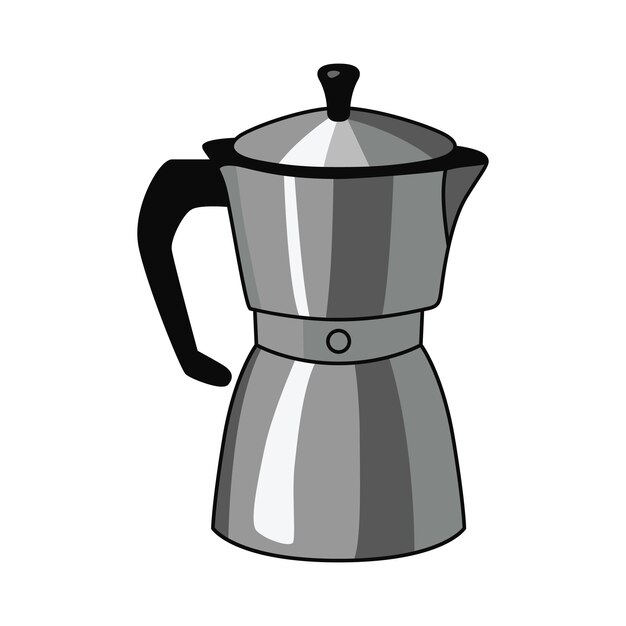 Diseño vectorial de una cafetera