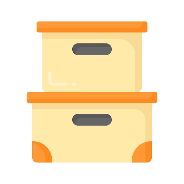 Diseño vectorial de cajas de archivos listo para su uso en sitios web y aplicaciones móviles