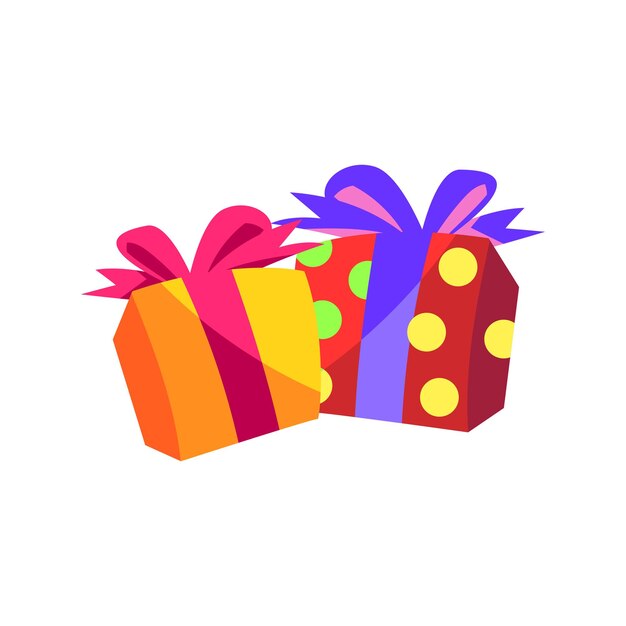 Diseño vectorial de cajas de regalos de cumpleaños coloridos
