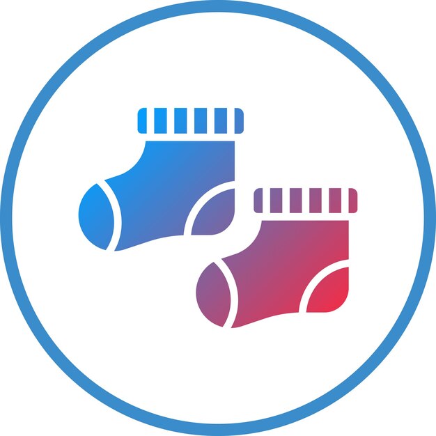 Diseño vectorial de calcetines para bebés Estilo de icono