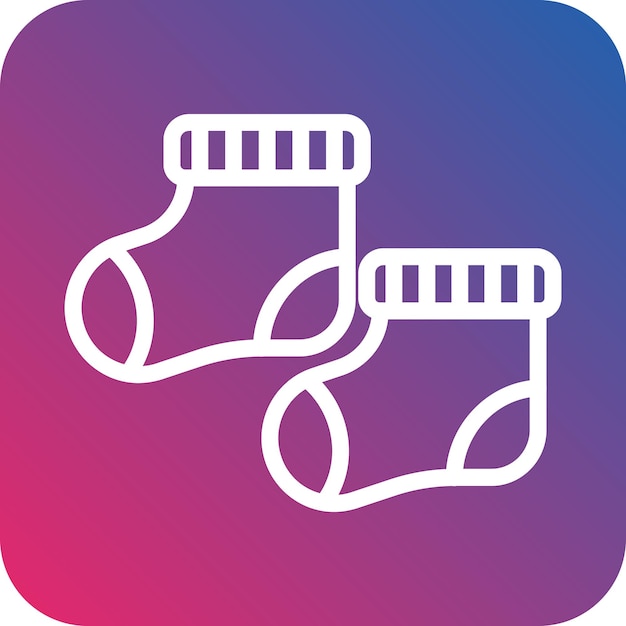 Diseño vectorial de calcetines para bebés Estilo de icono