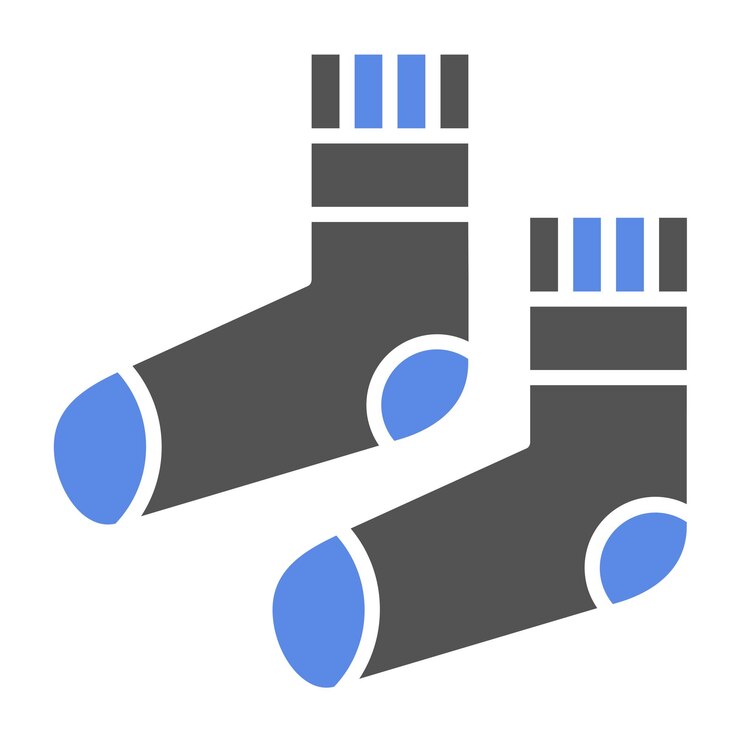 Vector diseño vectorial de calcetines para bebés estilo de icono