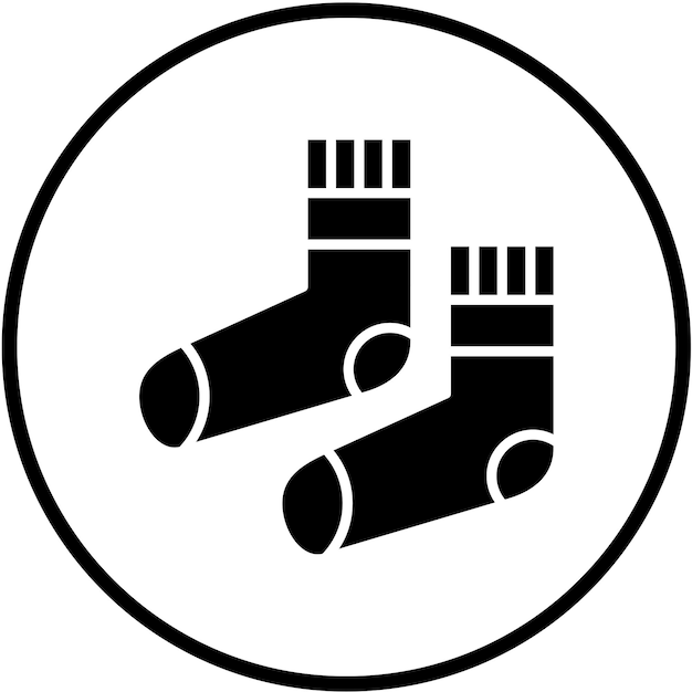 Diseño vectorial de calcetines para bebés Estilo de icono