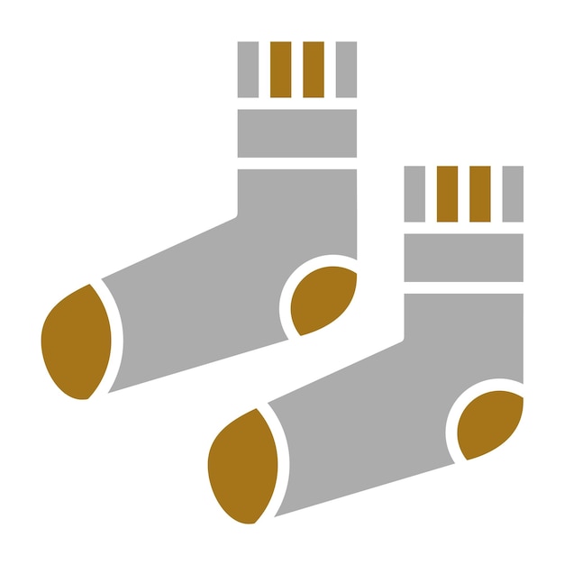 Diseño vectorial de calcetines para bebés Estilo de icono