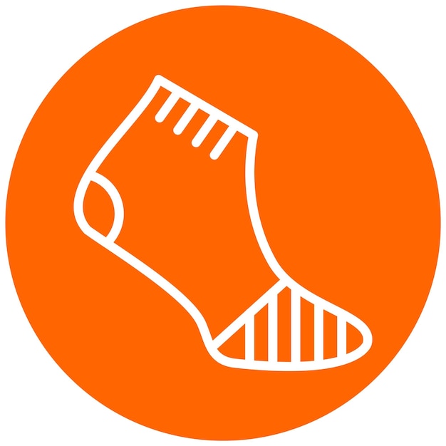 Diseño vectorial de calcetines de esquí Estilo de icono