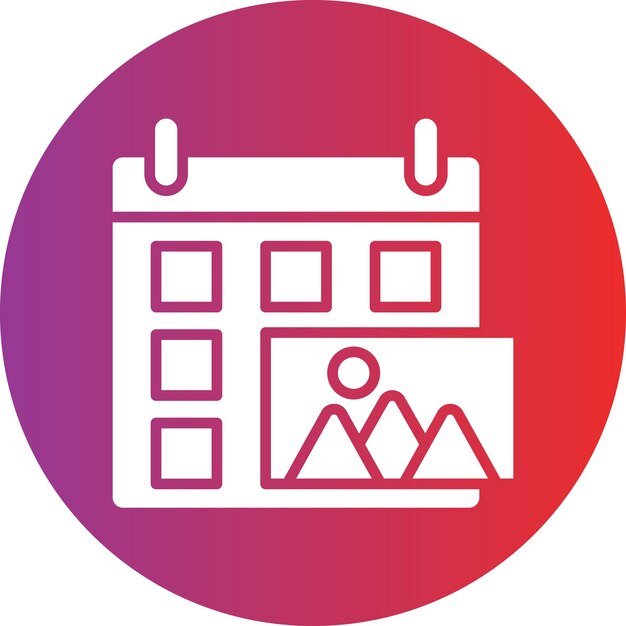 Diseño vectorial Calendario de contenido Estilo de icono