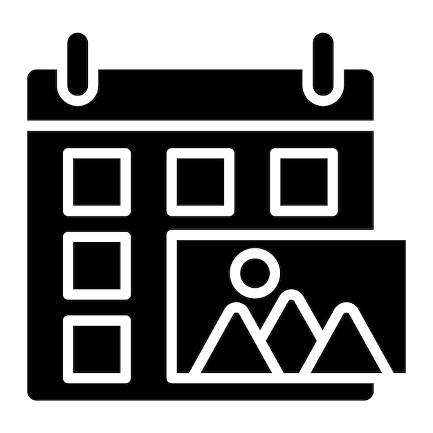 Diseño vectorial Calendario de contenido Estilo de icono