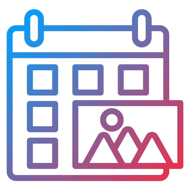 Diseño vectorial Calendario de contenido Estilo de icono