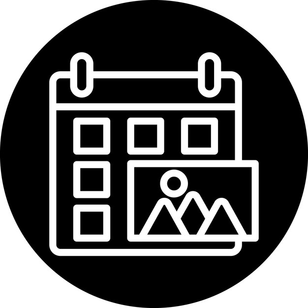 Diseño vectorial Calendario de contenido Estilo de icono