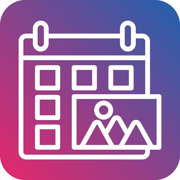 Diseño vectorial Calendario de contenido Estilo de icono