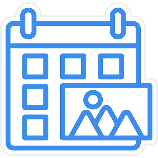 Diseño vectorial Calendario de contenido Estilo de icono