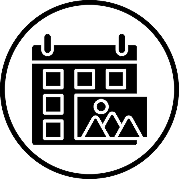 Diseño vectorial Calendario de contenido Estilo de icono