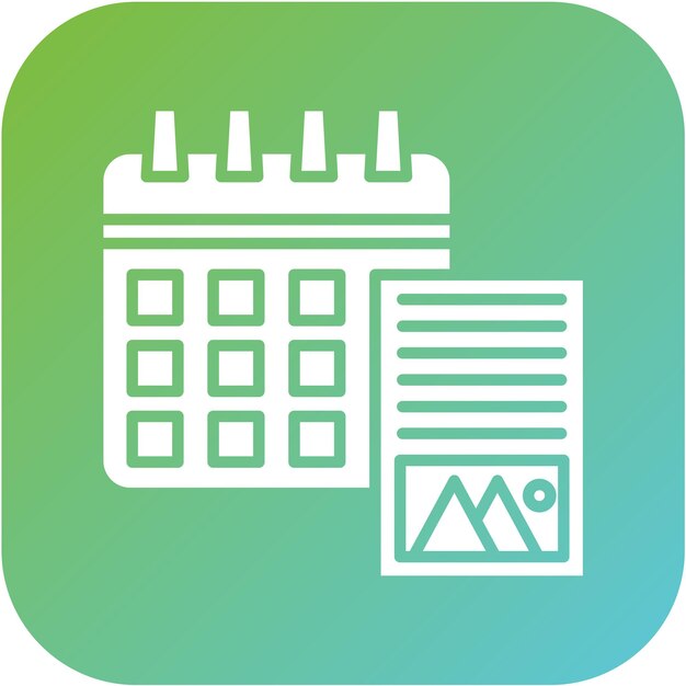 Diseño vectorial Calendario de contenido Estilo de icono