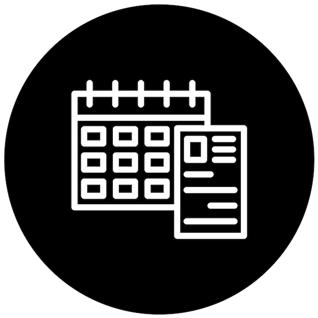 Diseño vectorial Calendario de contenido Estilo de icono