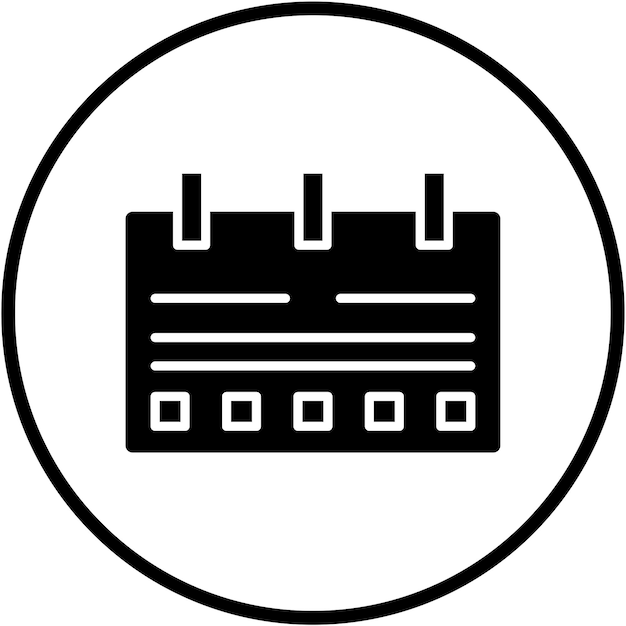 Diseño vectorial Calendario de contenido Estilo de icono