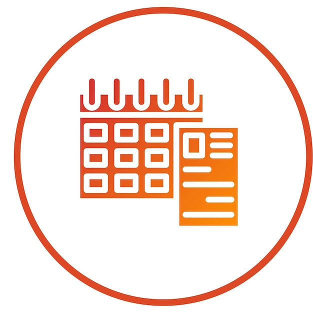 Diseño vectorial Calendario de contenido Estilo de icono