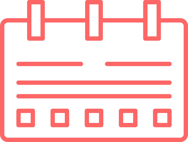 Diseño vectorial Calendario de contenido Estilo de icono