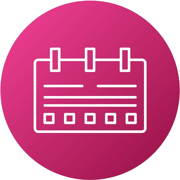 Diseño vectorial Calendario de contenido Estilo de icono