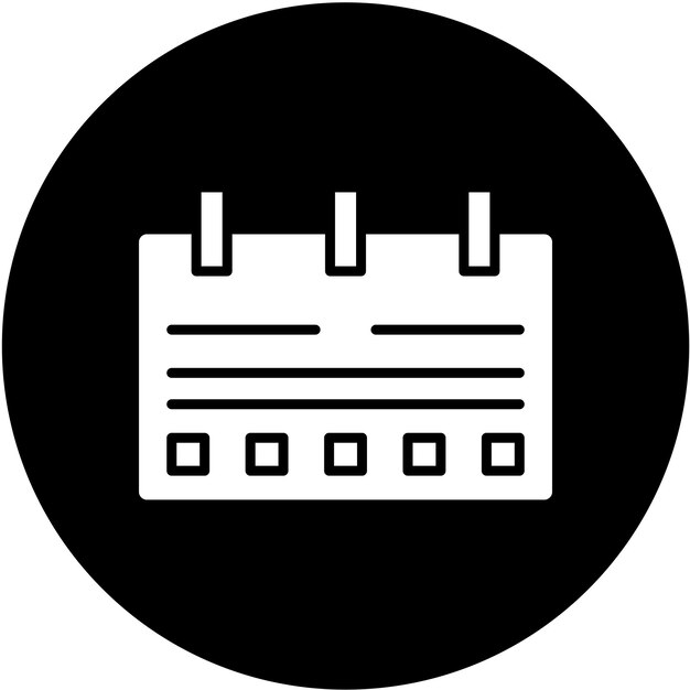 Diseño vectorial Calendario de contenido Estilo de icono