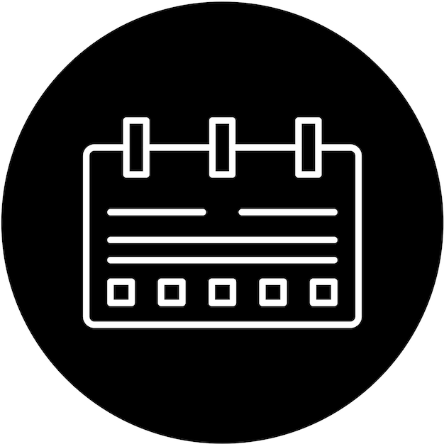 Diseño vectorial Calendario de contenido Estilo de icono