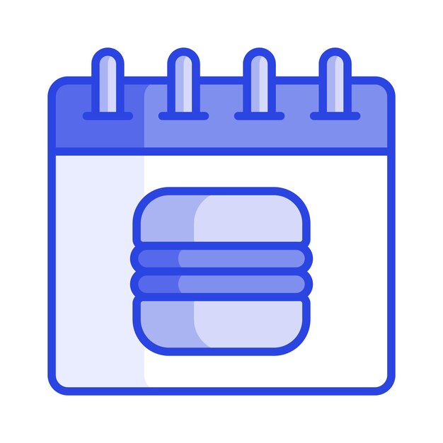 Diseño vectorial de calendario de dieta aislado en fondo blanco