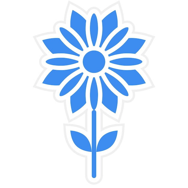 Diseño vectorial Calendula Estilo del icono