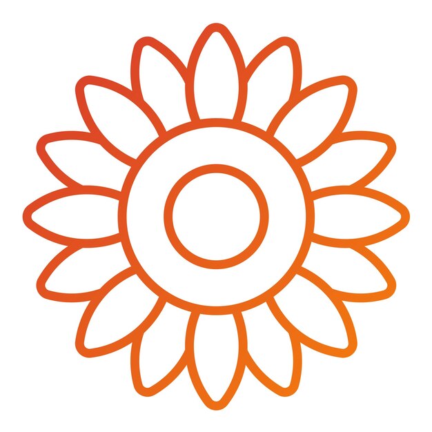 Diseño vectorial Calendula Estilo del icono