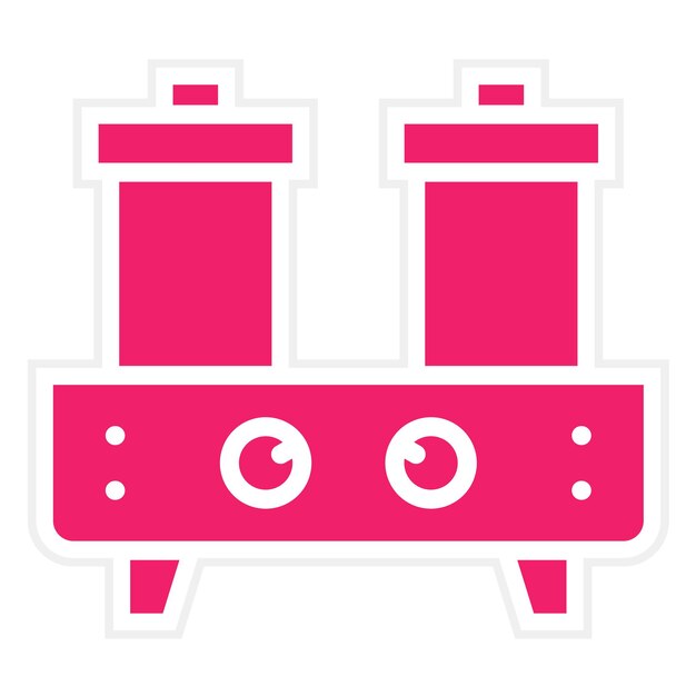 Diseño vectorial Calentador de alimentos Estilo del icono
