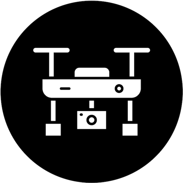 Diseño vectorial de la cámara Drone Icon Style