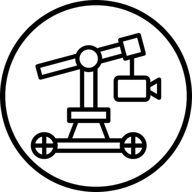 Diseño vectorial de la cámara Estilo del icono de la grúa
