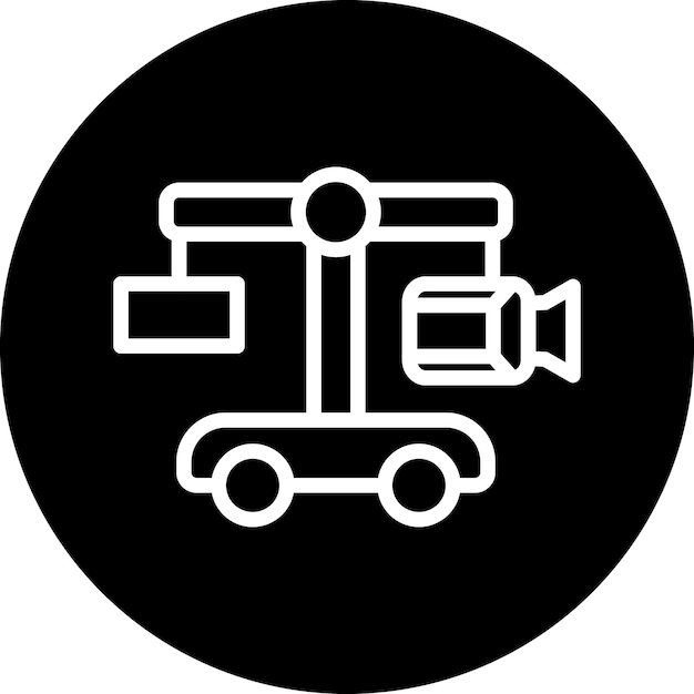Diseño vectorial de la cámara Estilo del icono de la grúa