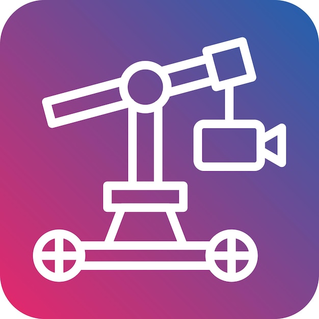 Diseño vectorial de la cámara Estilo del icono de la grúa