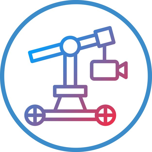 Diseño vectorial de la cámara Estilo del icono de la grúa