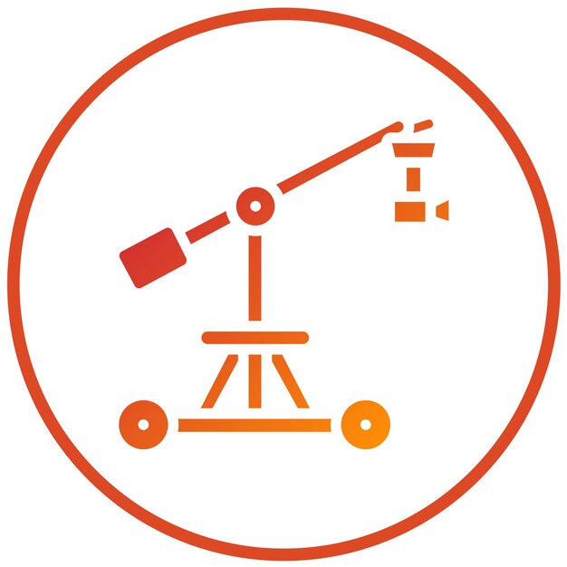 Diseño vectorial de la cámara Estilo del icono de la grúa
