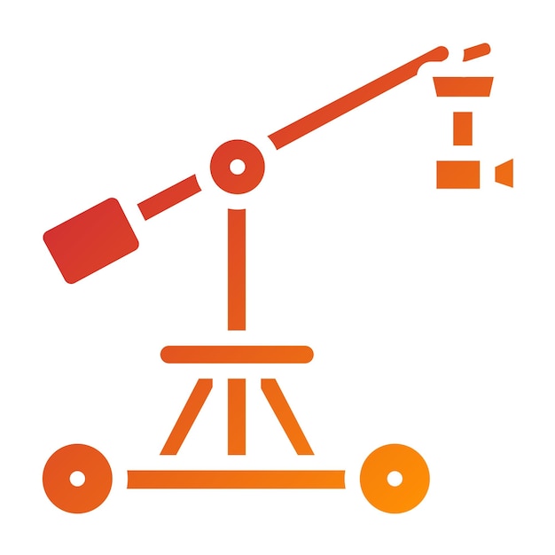 Diseño vectorial de la cámara Estilo del icono de la grúa