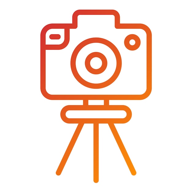 Diseño vectorial de la cámara Estilo del icono de la película