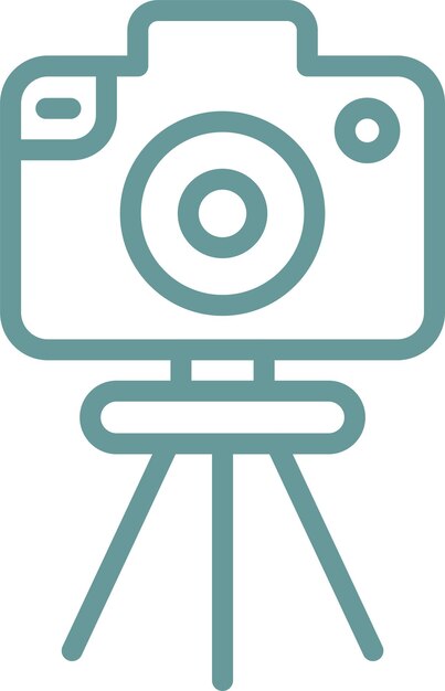 Diseño vectorial de la cámara Estilo del icono de la película