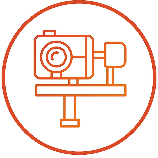 Vector diseño vectorial de la cámara gimbal estilo del icono