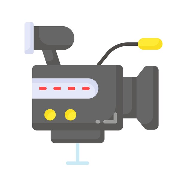 Diseño vectorial de cámara de película retro en estilo de moda diseño profesional de cámara de video