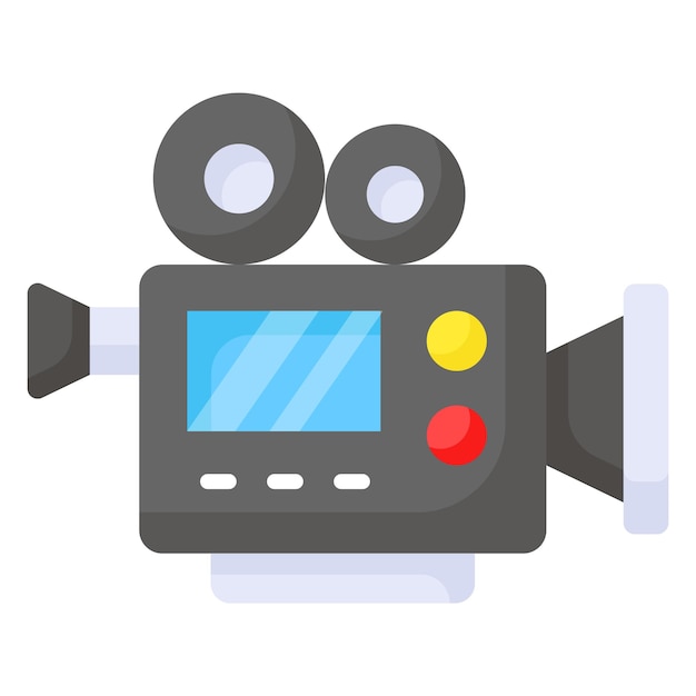 Diseño vectorial de cámara de película retro en estilo de moda diseño profesional de cámara de video