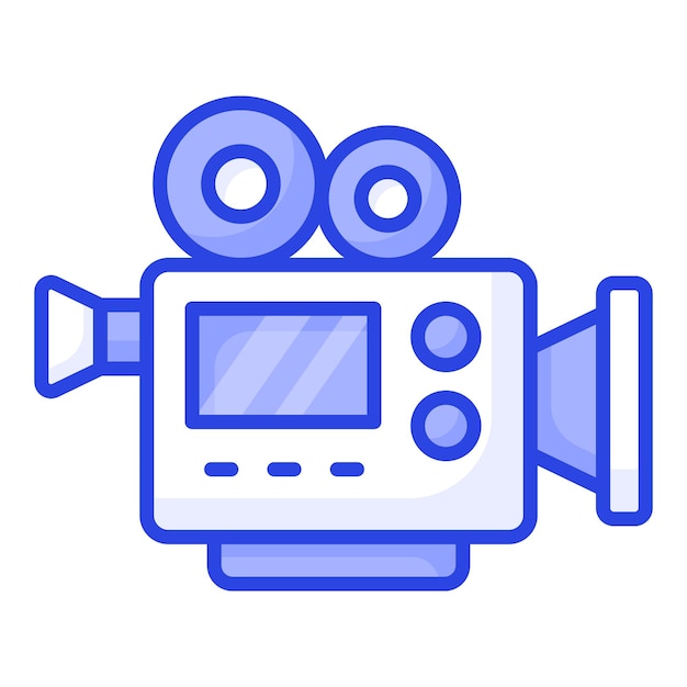 Diseño vectorial de cámara de película retro en estilo de moda diseño profesional de cámara de video